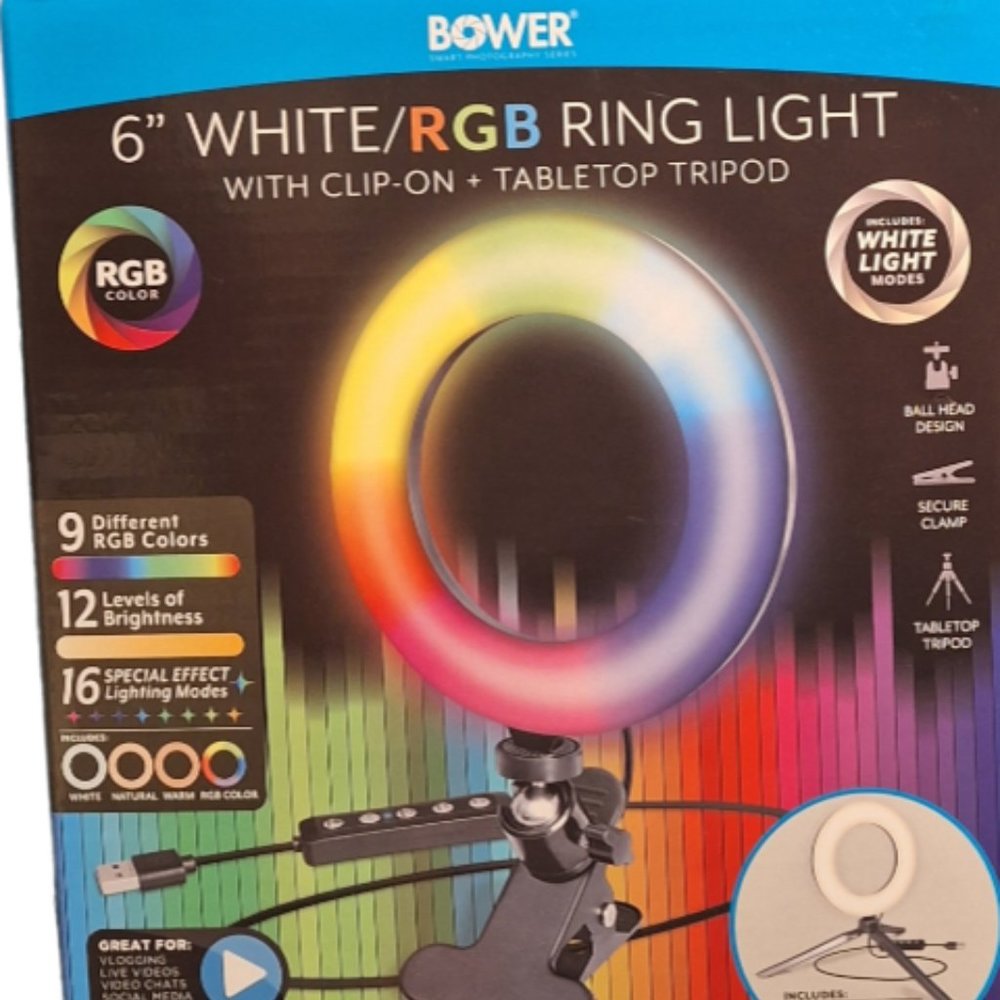 RGB RING LIGHT 6" WHITE